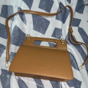 Beige hand/crossbody bag